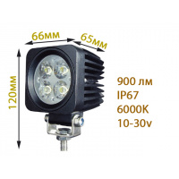 Фото товара - Доп. свет. 12w 4 smd CREE Flood 9-30V ближний свет