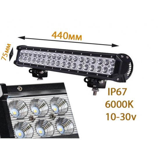 Большое фото товара - Доп. свет. 108w 36 smd  Flood 9-30V ближний свет, GT3400-108W. Вариант №1